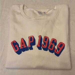 GAP White Sweatshirt with Graphic 1969 Design